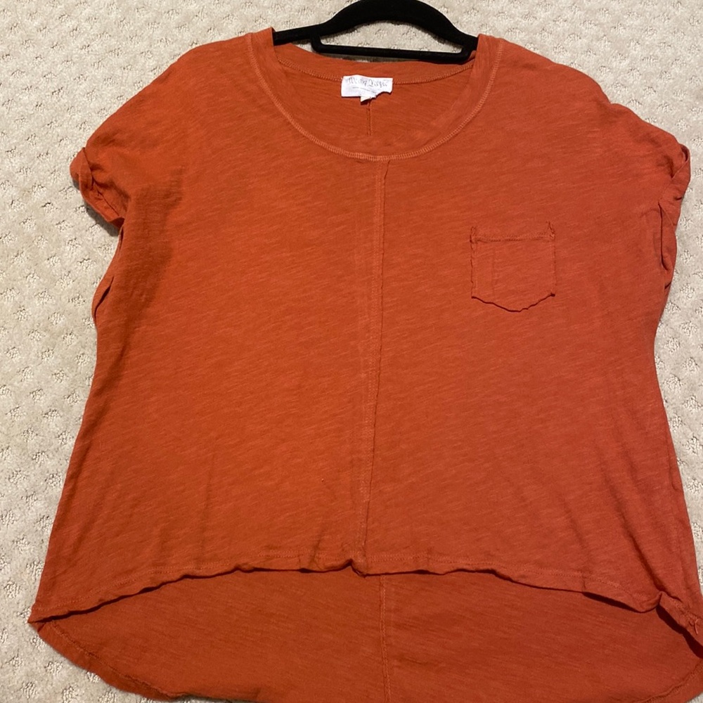 Burnt Orange pocket tee